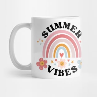 Summer vibes a cute vintage groovy summer time design Mug